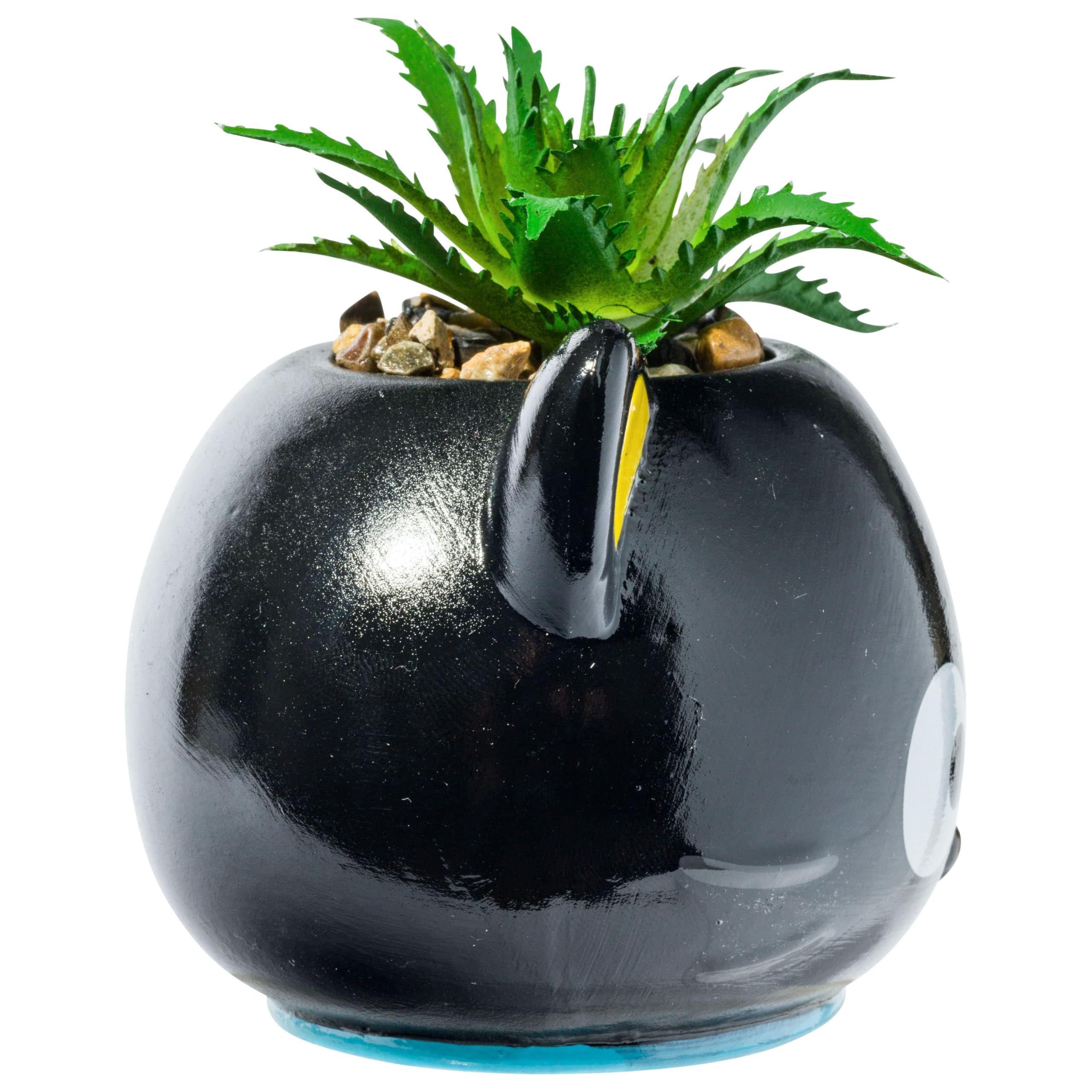 vintage pot ❀ しろネコちゃんのいる グリーン ポット Jurgen Scholz