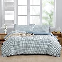 Vista 53 de SAPHREAS Juego de funda de edredón, 100% algodón extrasuave, tamaño individual, lavanda, 2 piezas, 1 funda de edredón de 68 x 90 pulgadas con Crema