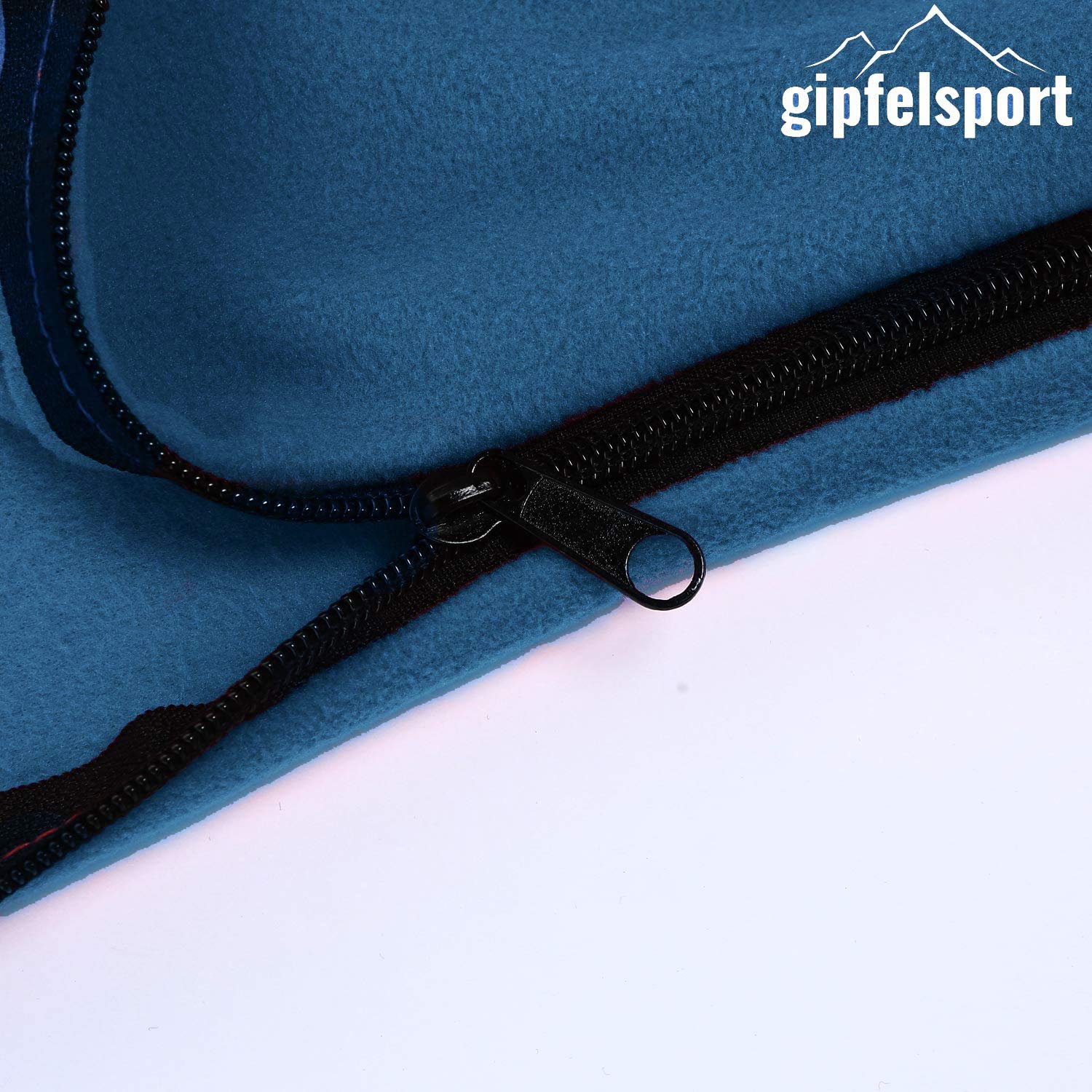 Microfibre Fleece Blanket with Sleeping Bag Function, Size 185 x 150 cm, 690 g, Microfibre Camping Blanket Sleeping Bag, Navy - Image 4