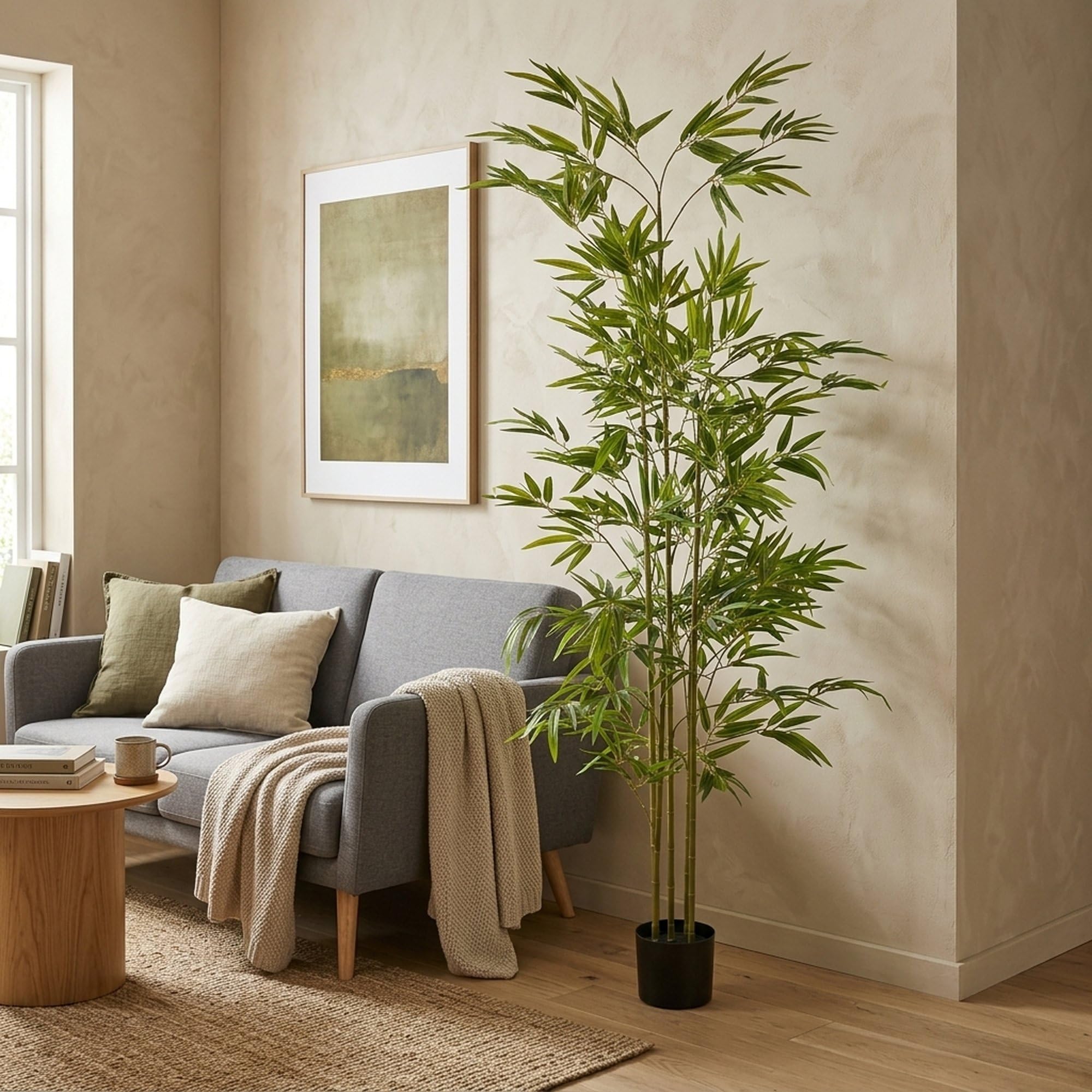 Well Home Large Realistic Decorative Artificial Plant for Indoors: Artificial Bamboo 190cm