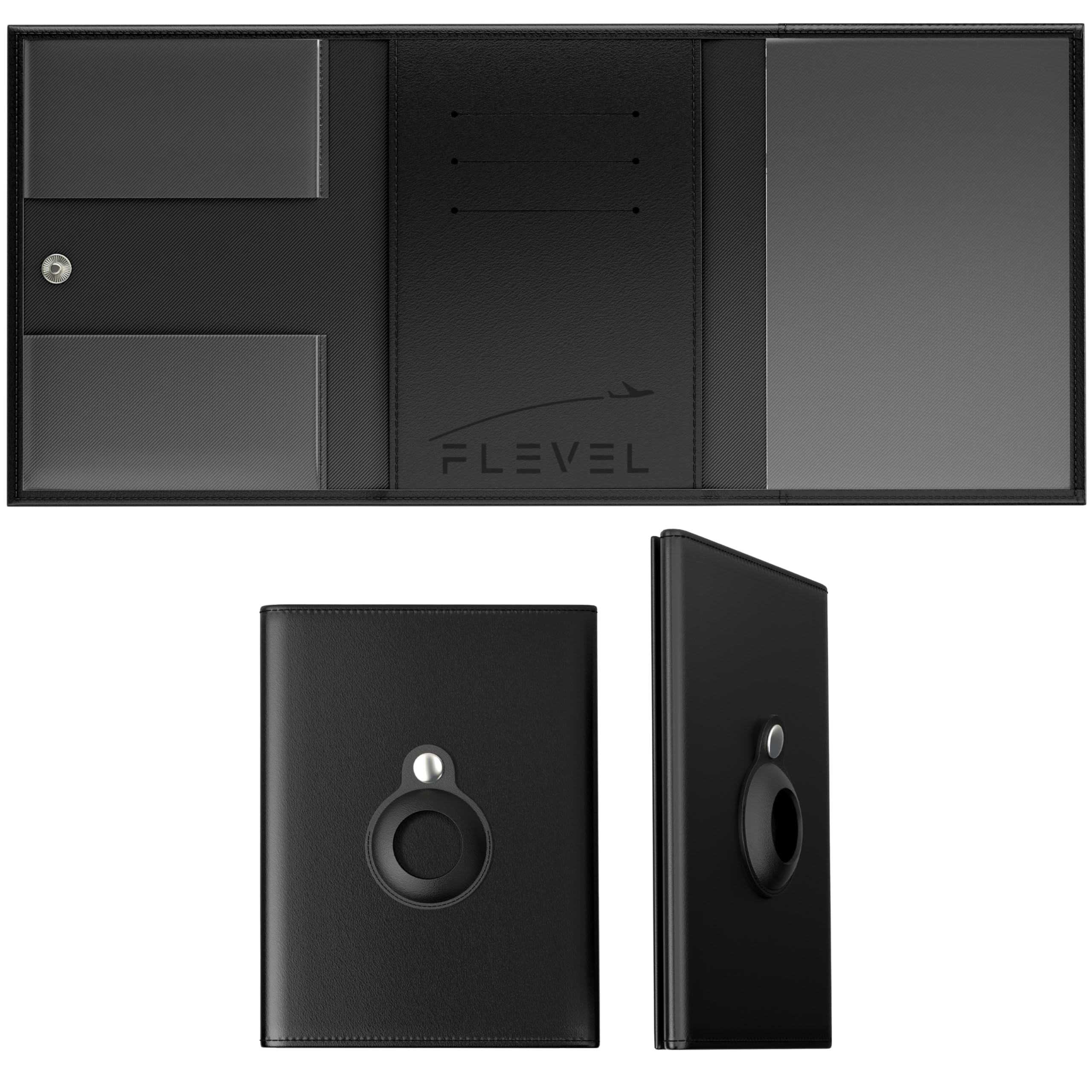 V1 Real Leather, Pilot document holder, Pilot wallet, RFID-Blocking, Travel Wallet, Stylish Travel Companion for Aviation Professionals