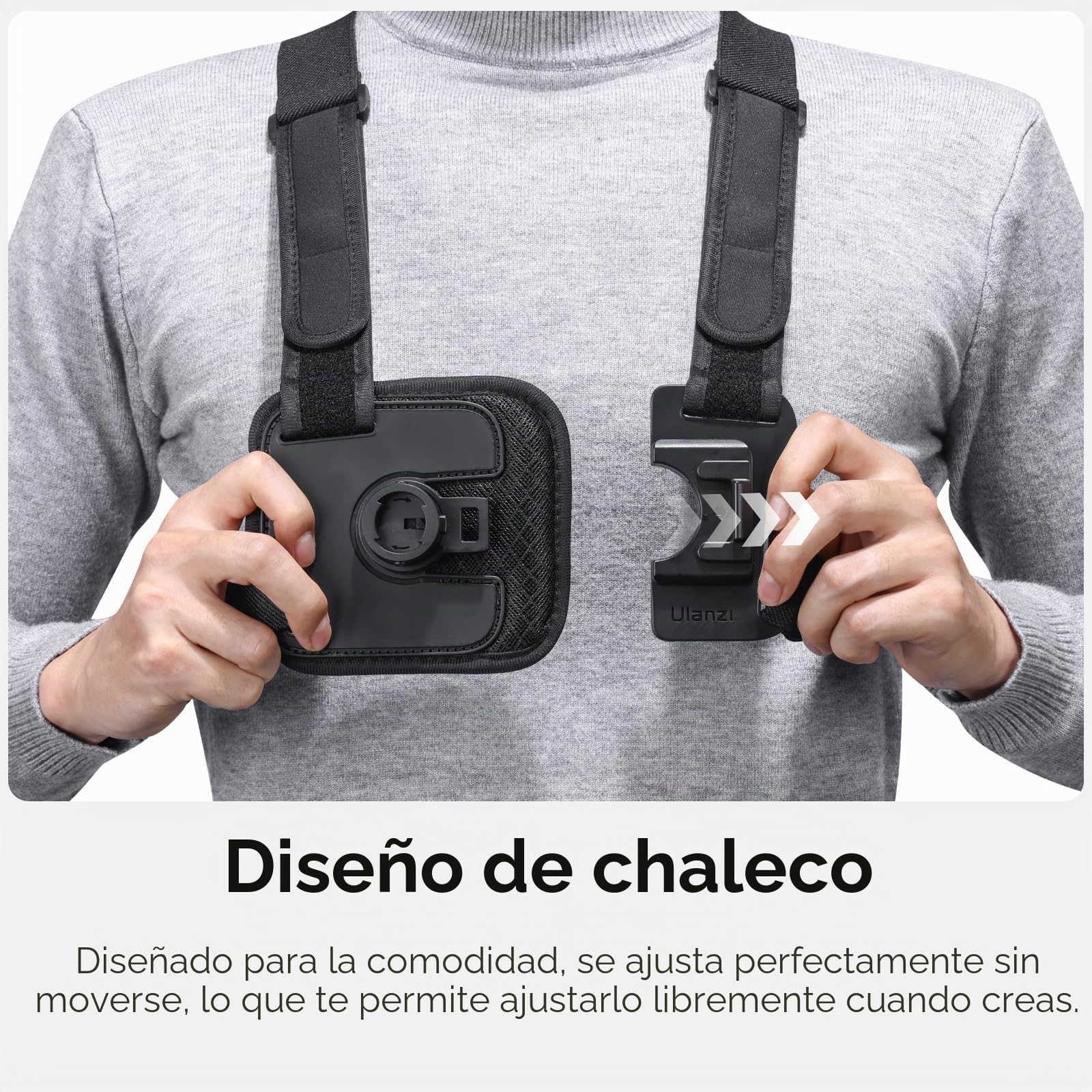 Ulanzi POV - Soporte de pecho magnético para iPhone 15, 14, 13, 12, DJI Osmo, cámara de acción, correa de pecho, cómoda para vídeo Vlog