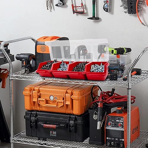 Miniatura 7 de 6 organizadores de tornillos con tapas, caja organizadora apilable de plástico para uñas de garaje, organización de herramientas de manualidades,