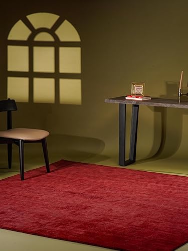 Miniatura 17 de Rugsotic Carpets Alfombra de Área Gabbeh de Lana Anudada a Mano 8'x10' Marrón Sólido L00111 Marrón,Verde,Beige,Azul / Patchwork,Camel,Carbón