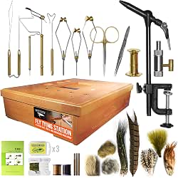 Creative Angler Wooden Station Fly Tying Kit – Complete Set,