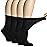 Hugh Ugoli Women\'s Rayon derived from Bamboo Diabetic Crew Socks, Thin, Loose Fit, Soft, Wide Stretchy, Seamless Toe, 4 Pairs, Black, Shoe Size: 9-12
