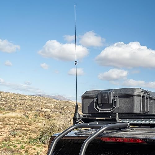 Miniatura 4 de Midland Antena de látigo de ganancia MXTA26 MicroMobile de 6 DB, salida de señal cuádruple, antena de 32 pulgadas