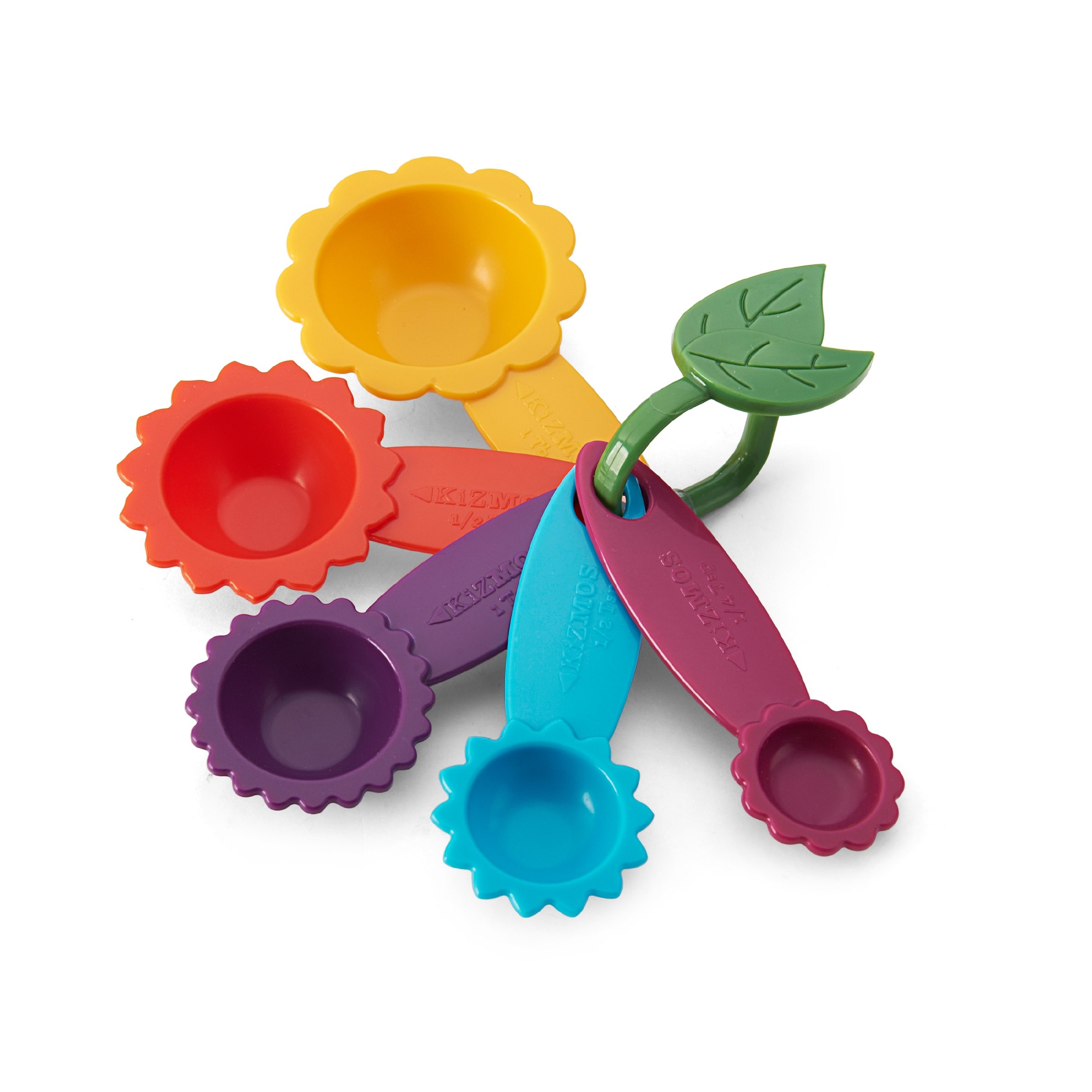 Kizmos Kitchen Craft 5112238 Flora Measuring Spoons, Set of Five, Carded