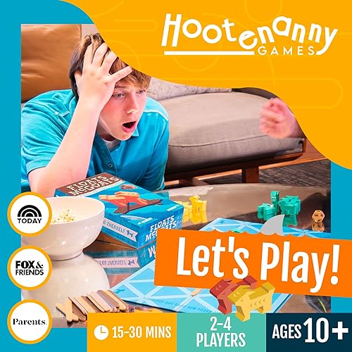 Miniatura 2 de Hootenanny Games Floats McGoats Board Game | Build a Raft & Save Your Goats | Perfect for Family Games | 2-4 Players, Ages 10+