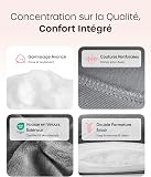 Nuliie Coussin de Grossesse pour Dormir, Oreiller de Corps Complet en Forme de U, Soutien pour Le Dos, Les Hanches et Les Jambes des Femmes Enceintes, avec Une Housse en Velours Lavable (Gris) - 6