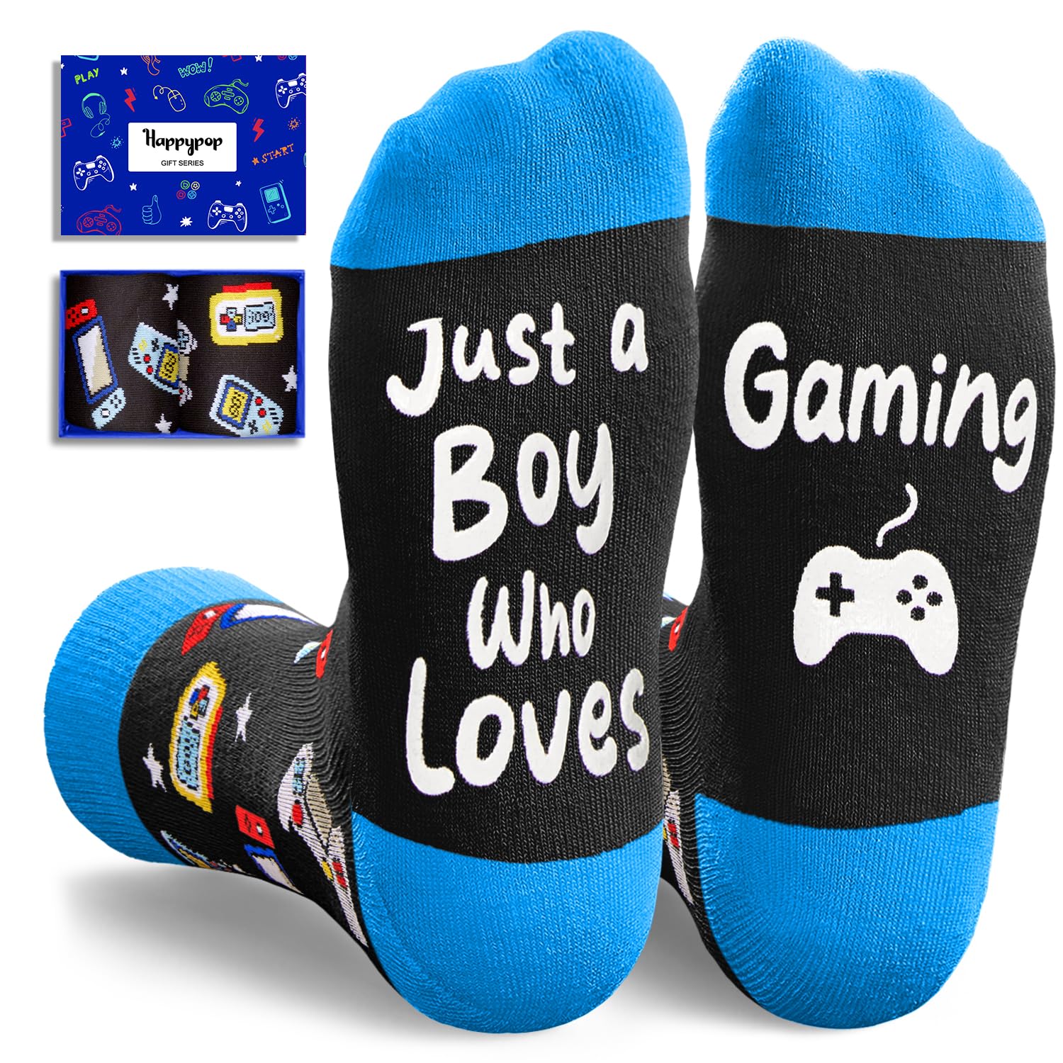 Gaming Gifts for Teen Boys - Gamer Socks for Children, Video Game Gifts for Boy