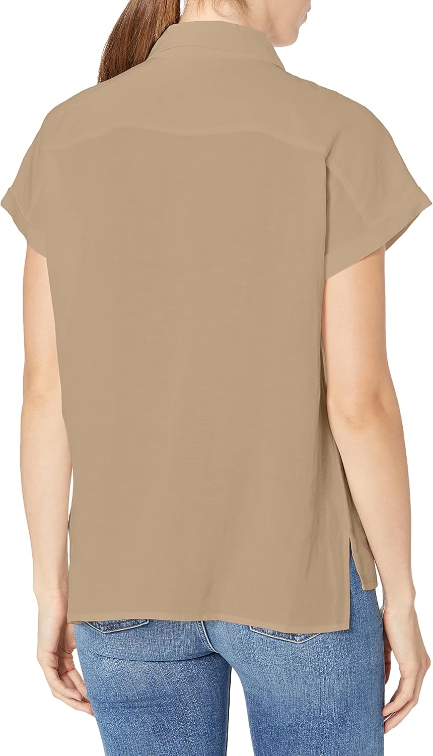 Calvin Klein Womens S/S Bttn FRNT W/Cllr - Image 3