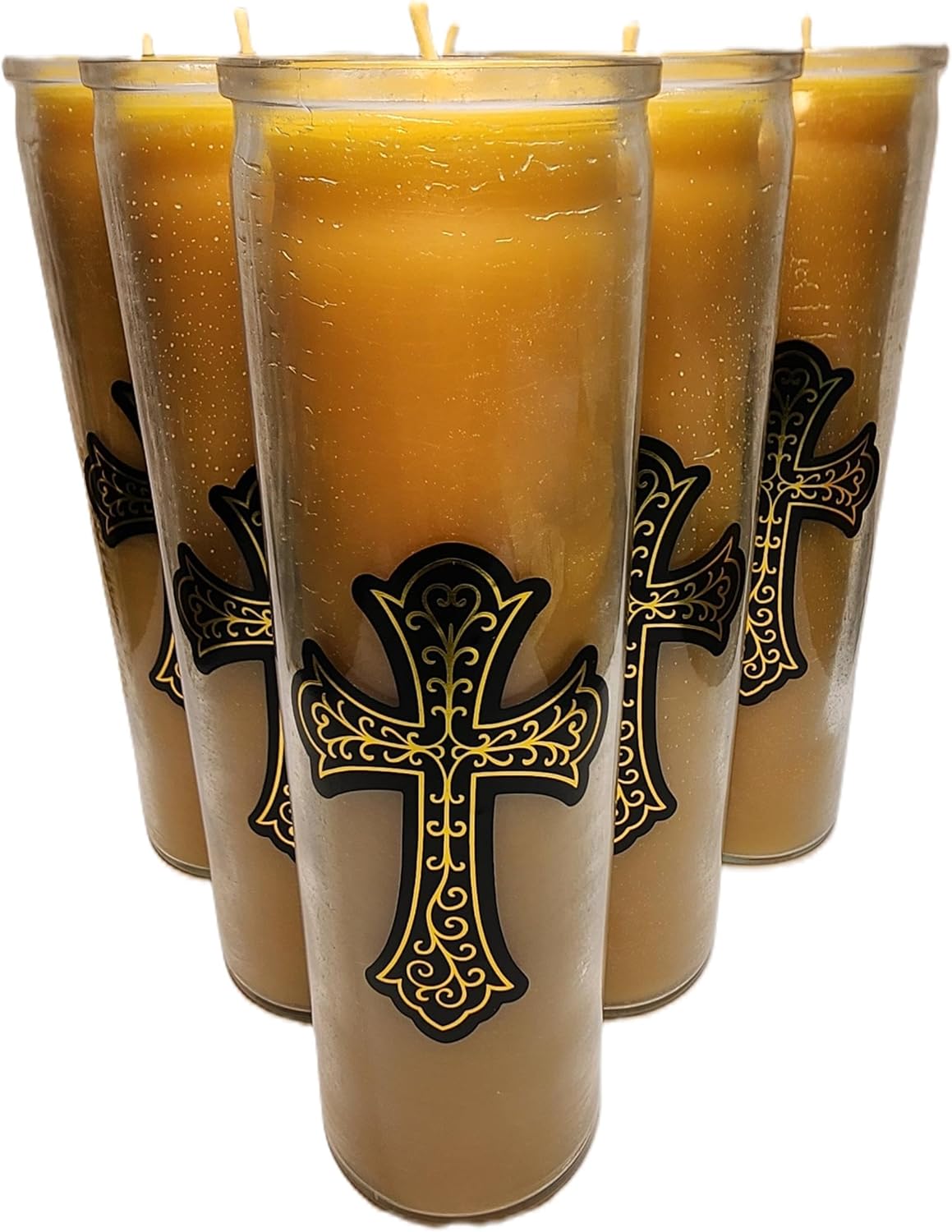 Beeswax Vigil Altar Prayer Meditation Candle, Burns up to 100 Hours Glass Jar. Pure 100% Beeswax. US Made and Sold by Natural Light Candles