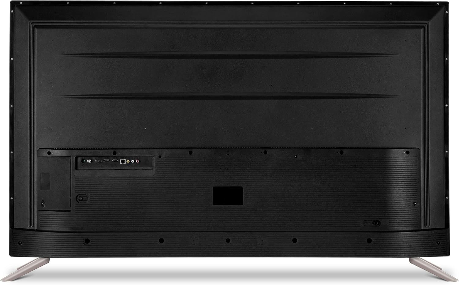 Bag view of the SKYWORTH TV showing various input ports.