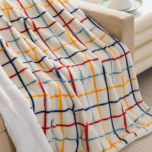 Miniatura 2 de Manta reversible de piel sintética de conejo a sherpa, súper suave y acogedora manta cálida para sofá, silla, cama, campamento, manta de cama de