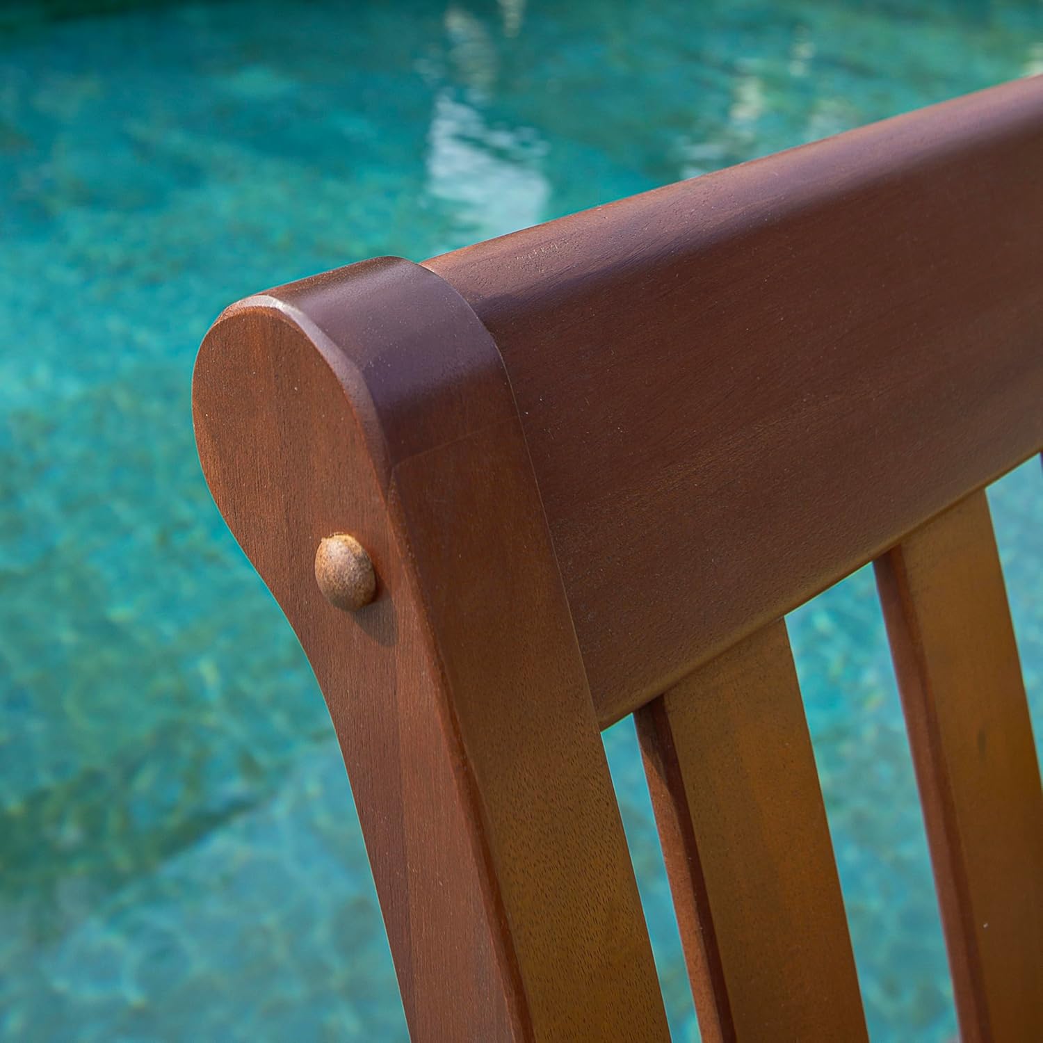 Cambridge Casual Solid Wood Como Daybed, 3-Seater Patio Sofa Bed with Removable Cushion, Weather-Resistant Frame, Natural Brown/Oyster