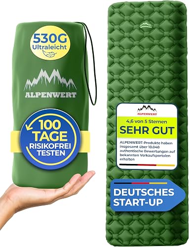 ALPENWERT Isomatte Outdoor (kleines Packmaß, ultraleicht)