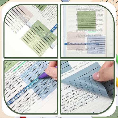 Miniatura 4 de Paquete de 24 720 hojas de notas adhesivas translúcidas con forro transparente notas adhesivas transparentes notas adhesivas coloridas notas