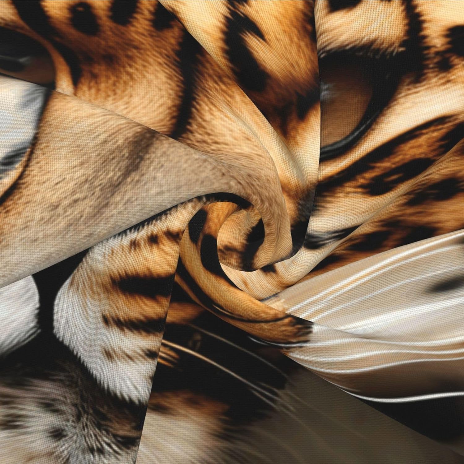 Leopard Pattern Imitation Linen Pillowcase -2 Sets, Fashionable Home Decoration, Used for Sofas, Gardens, beds