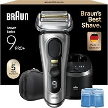 Braun Men's Electric Razor Series 9 PRO+, 9567cc, Silver - Electric Shaver, 5+1 Ultra Thin Blades, Beard Trimmer with 60 Minutes Battery, Waterproof, Made in Germany, Includes Case, 6-in-1 SmartCare Centre