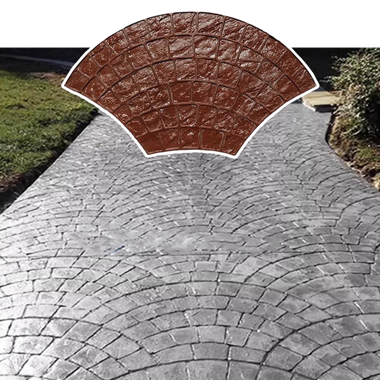 Formy do betonu, zestaw form do cegieł betonowych - 99 x 51 cm DIY Formy do kształtowania krajobrazu - Realistyczna tekstura narzędzia drukarskie do projektów betonowych, pavim