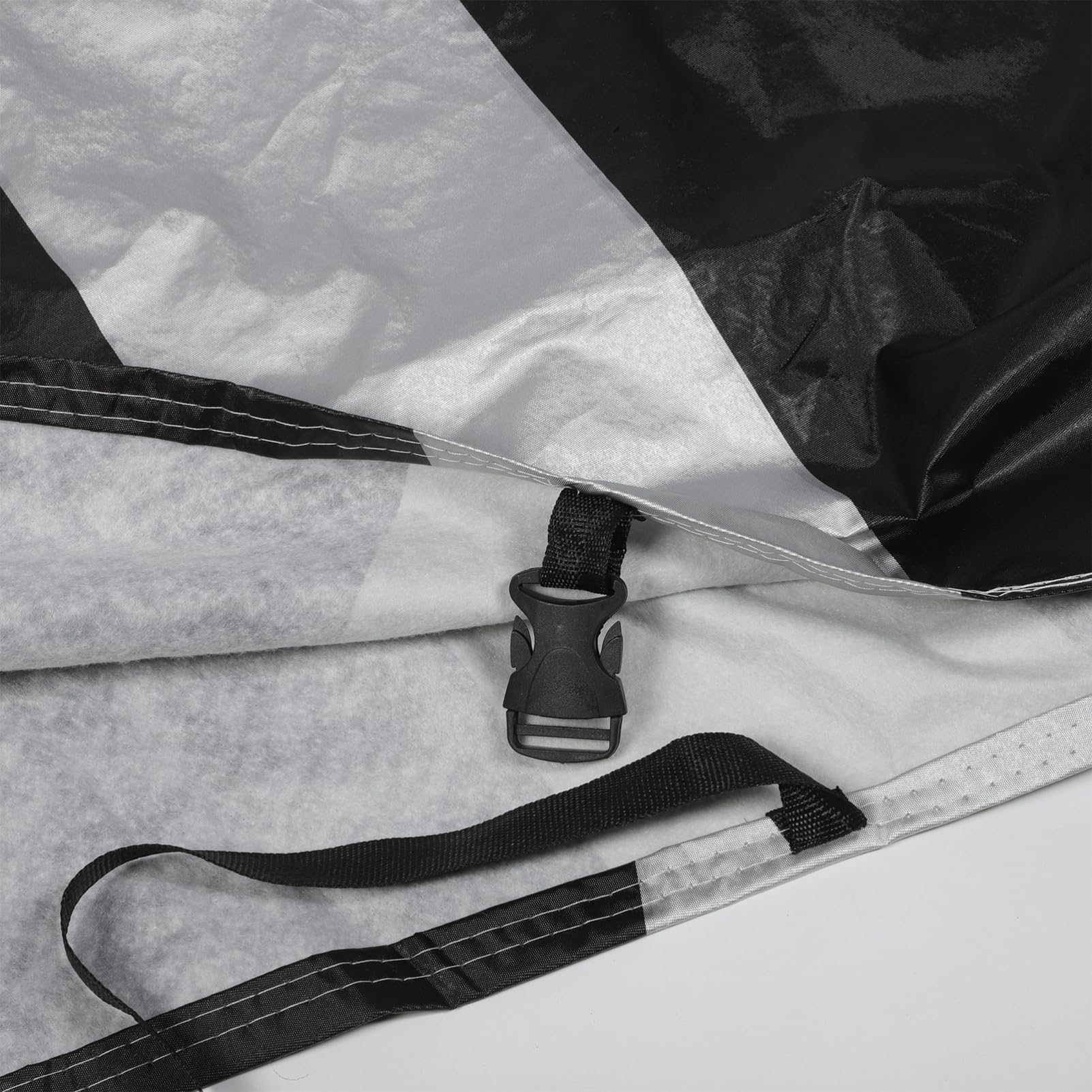 GLEAVI Housse de Protection Portable, Coton Floconné Noir et Argenté pour Trottinette Électrique et Vélo pour Extérieur