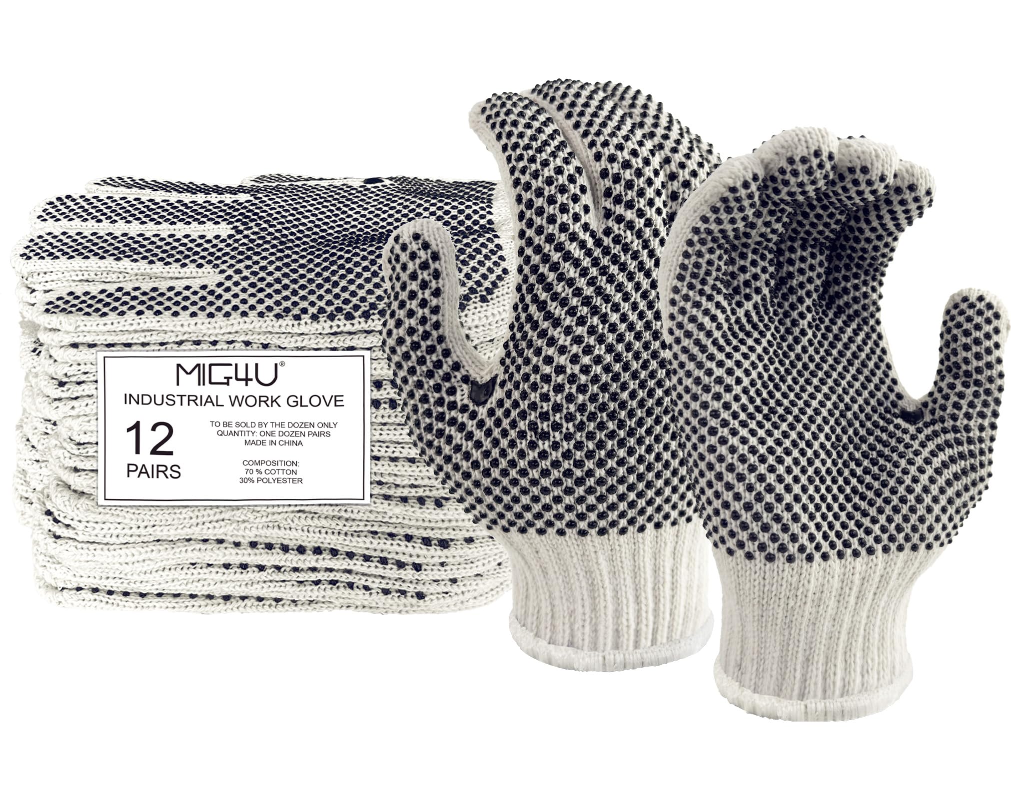 MIG4U String Knit Safety Work Gloves