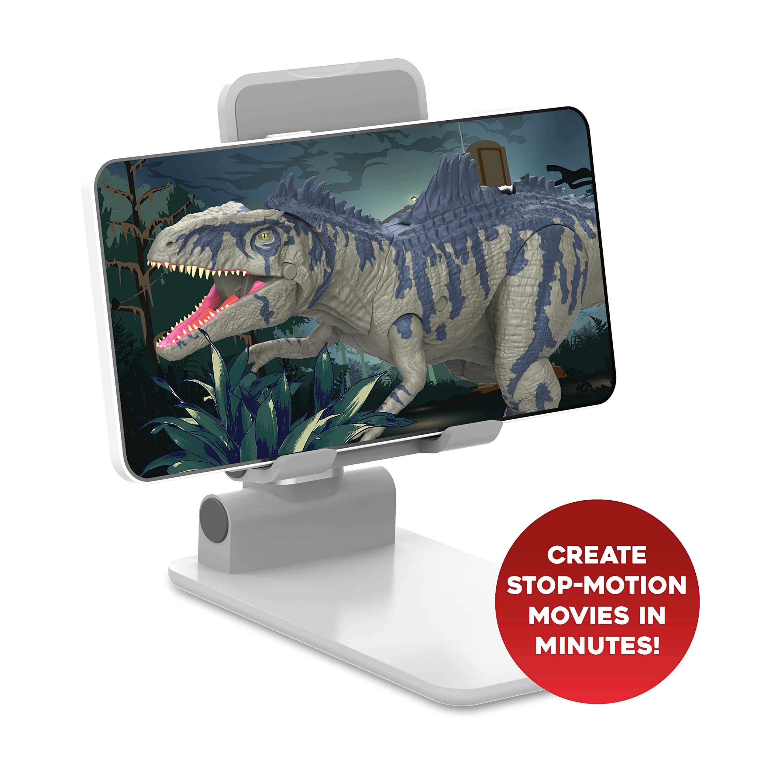 WOW! STUFF - Jurassic World MovieMates Dinosaurus Figura d'azione Giganotosaurus Hyper articolata e applicazione ufficiale Jurassic World e Dominion Dinosauro Giocattoli per bambini dai 5 anni e