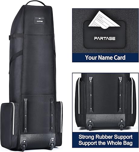 Miniatura 6 de Partage Golf Travel Bag with Wheels,Golf Travel Case for Airlines, 600D Heavy Duty Oxford