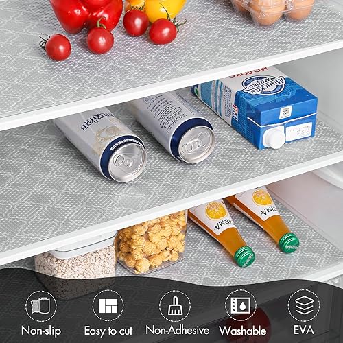 Miniatura 6 de Cooyes Revestimiento para estantes  Revestimientos antideslizantes para armarios de cocina  Revestimiento impermeable con patrón moderno  Tapete