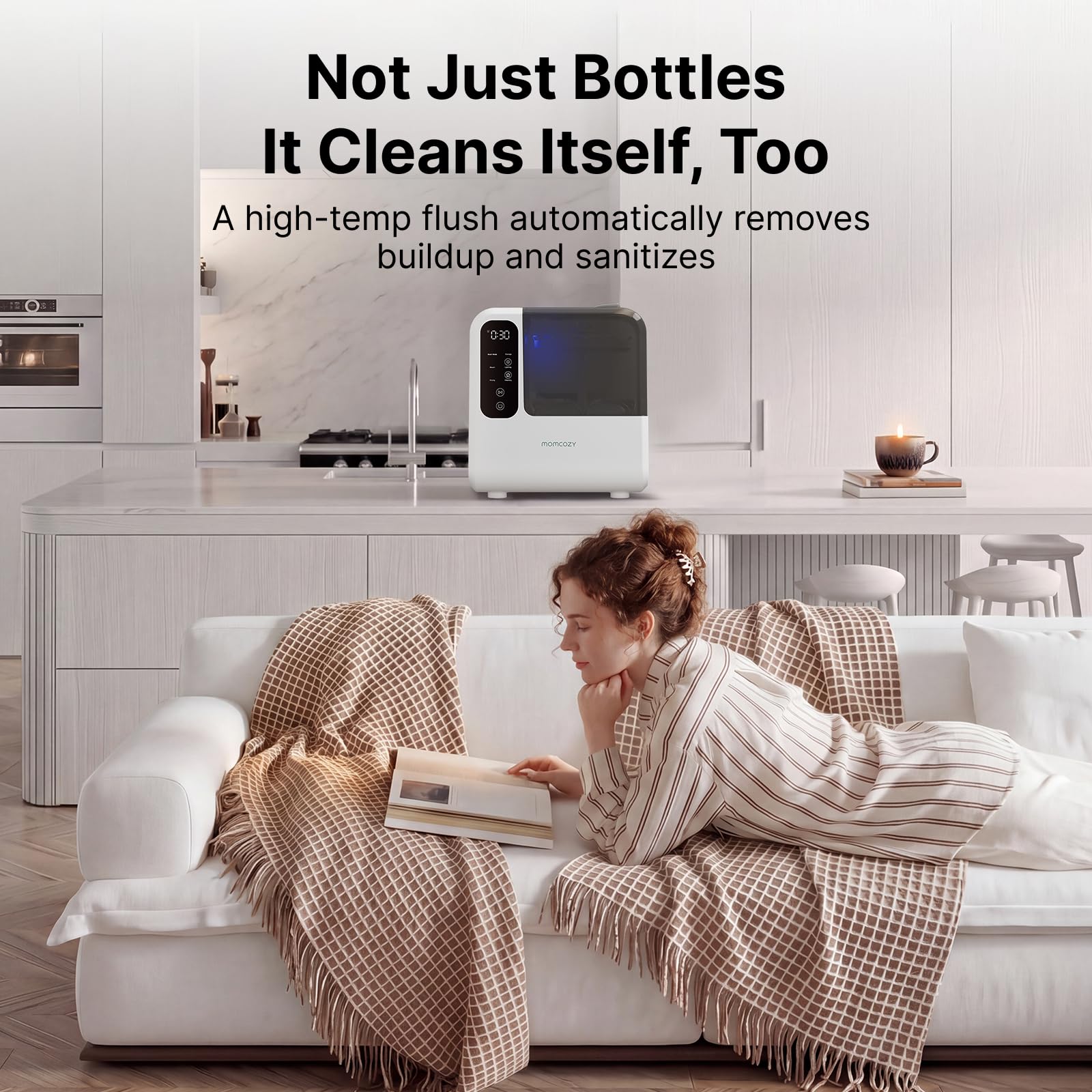 Momcozy KleanPal Pro All-in-One Bottle Washer, Sterilizer & Dryer - White thumbnail 11