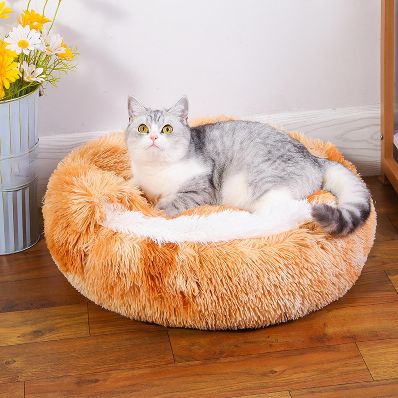 Genérico Camas para Gatos para Gatos de Interior - Camas para Mascotas para,Casa para con Fondo Antideslizante, Cama de Felpa Suave para Perros, Cama Cueva para, Suministros para Mascot