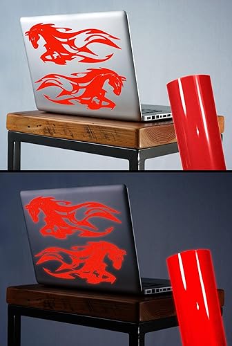 Miniatura 5 de Lámina de vinilo adhesivo reflectante para manualidades, 12 x 24 pulgadas, para Silhouette, Cricut y Cameo (paquete de 2 rollos reflectantes azules)