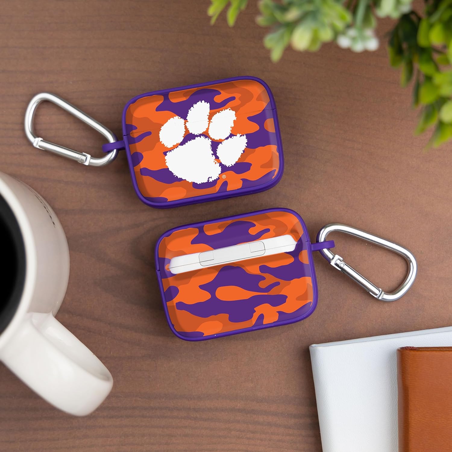 Affinity Bands Clemson Tigers HDX Case Cover Compatible with Apple AirPods Pro 1 & 2 (Camo)