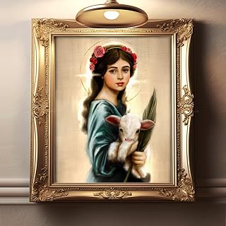 Saint Agnes Of Rome, Catholic Fine Art Print St.