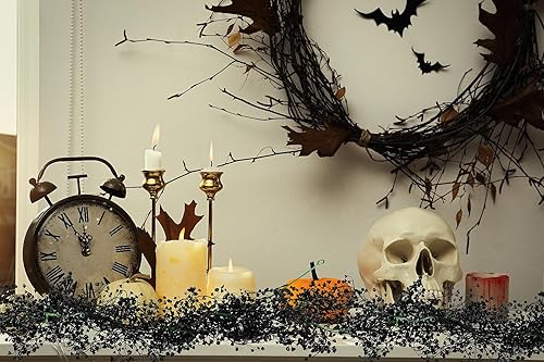 Miniatura 5 de RECUTMS Guirnalda negra de plantas colgantes artificiales, 2 unidades, guirnalda falsa de 5.6 pies, vegetación, helechos artificiales, hojas de