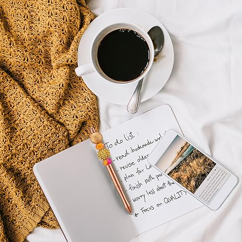 Miniatura 4 de Chivao 20 bolígrafos de metal con cuentas surtidas, colores surtidos con 40 repuestos, tinta negra para niños, mujeres, estudiantes, regalo,