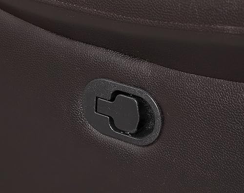 Miniatura 7 de Blackjack Furniture Andrews - Sofá reclinable de cuero tapizado con cabeza de clavos tradicional tapizada con tapizado y ribeteado, sofá biplaza de