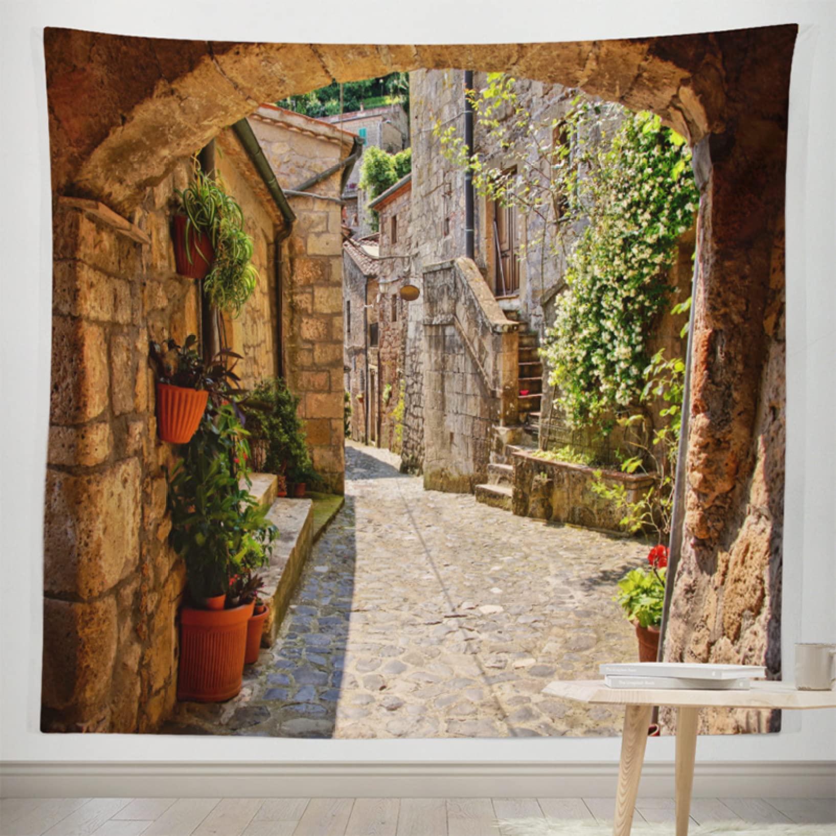 ヨーロッパ　タペストリー Amazon.co.jp: 街並みタペストリー ヨーロッパの街並み おしゃれ壁掛け