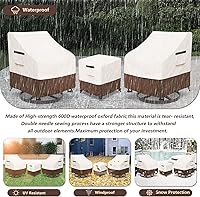 Vista 127 de Funda impermeable para mesa de centro para exteriores, rectangular para mesa auxiliar pequeña, para exteriores, rectangular, impermeable, 48 x 28 x