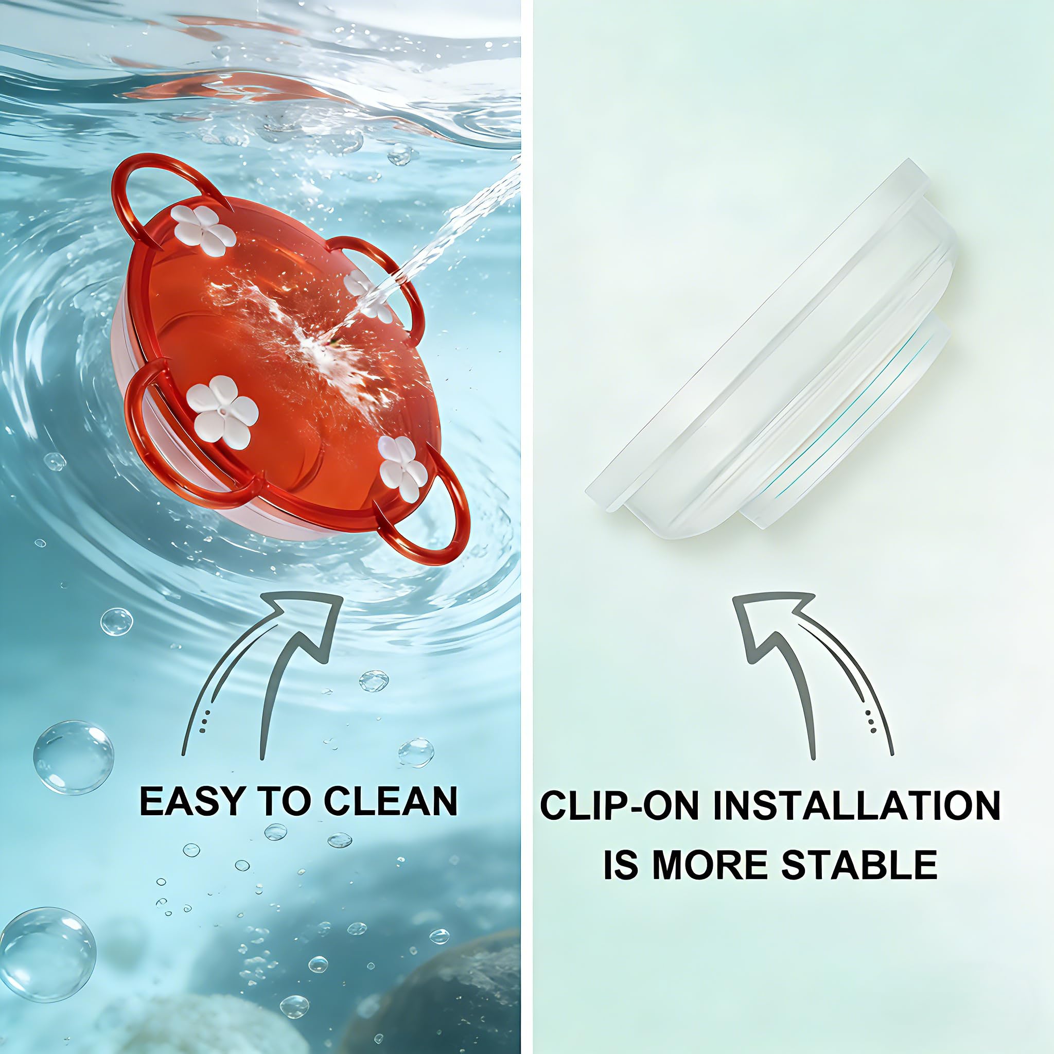 Beserie Mangiatoia in plastica per colibrì con copertura antipioggia, piccolo piattino da 269,3 g, mangiatoie per colibrì per esterni, 4 porte di alimentazione di protezione delle api, cupola da 27,9