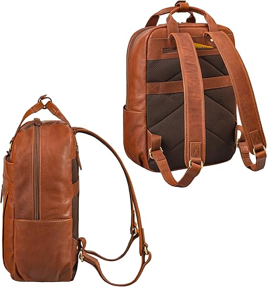 STILORD 'Silva' grote zakelijke rugzak leren daypack voor mannen en vrouwen werk rugzak vintage leren rugzak student schouder rugzak, Kleur:zwart STILORD 'Silva' grote zakelijke rugzak leren daypack voor mannen en vrouwen werk rugzak vintage leren rugzak student schouder rugzak, Kleur:zwart