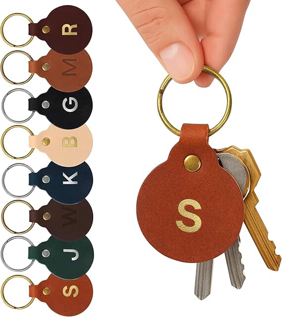 Northwind Personalized Leather Keychain
