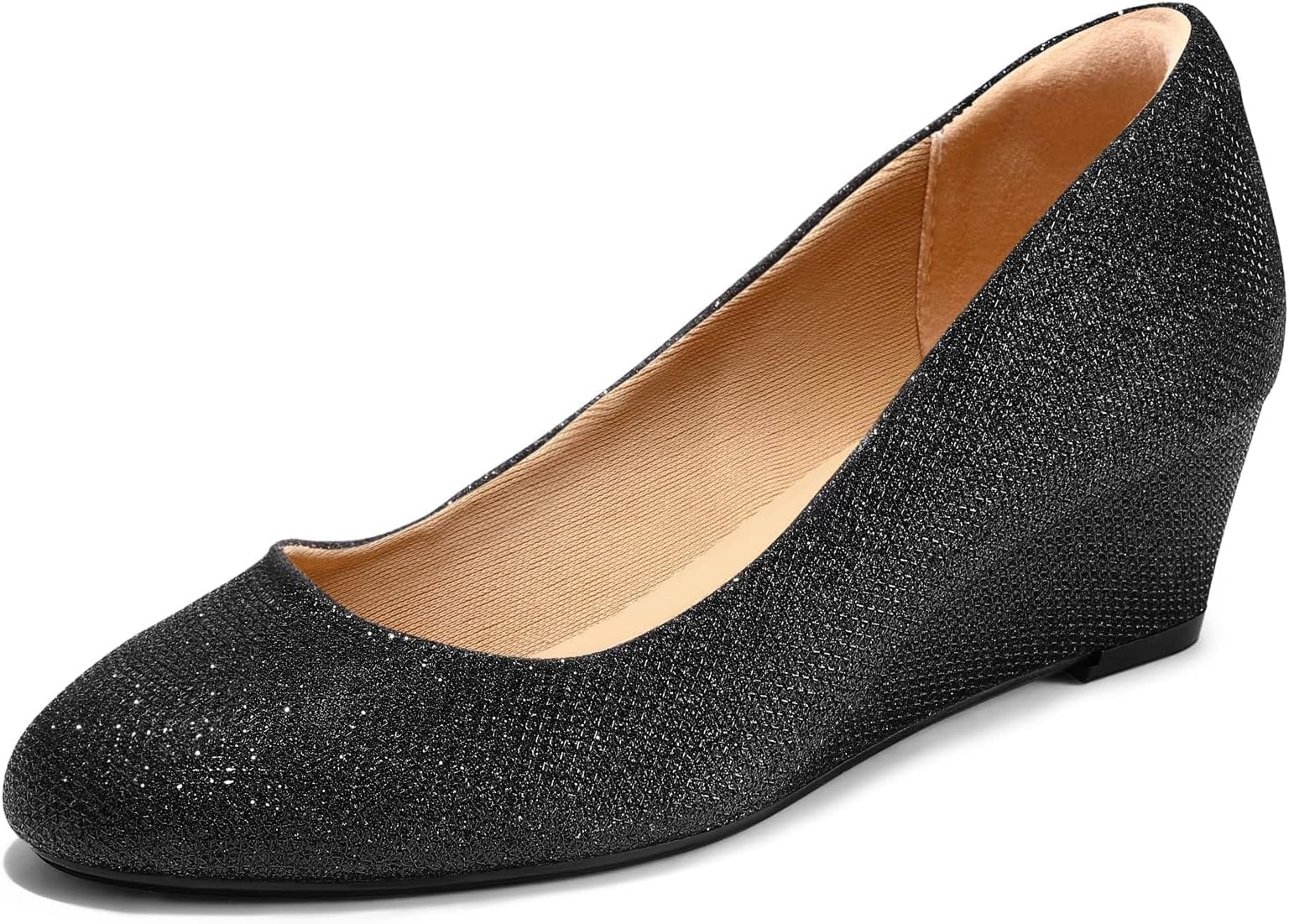 Women's Wedge Pumps Low Heel Closed Toe 2in Dress Shoes