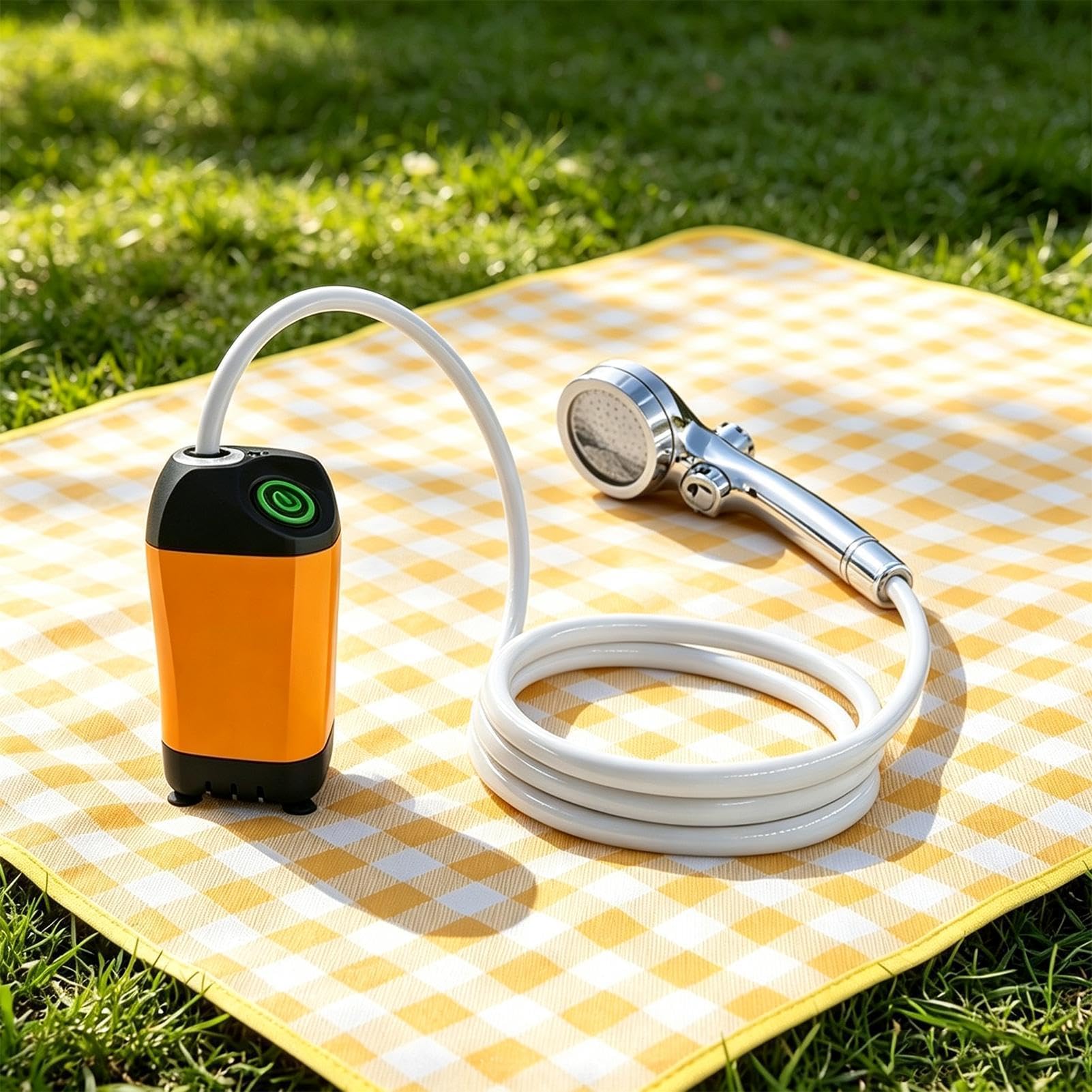 Camping Dusche Wasserdichtes Einfaches Wiederaufladbares Dusch-Sprühgerät | Camping Duschpumpe für Reisen Outdoor en Badezimmer Innenbereich Zuhause sowie Innenraumreinigung