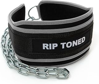 Rip Toned Dip Belt – Weight Lifting Belt with 36" Steel Chain for Dips, Chin Ups & Pullups Heavy Duty | Comfortable Fit | Supports Progressive Overload for Strength & Muscle Gains