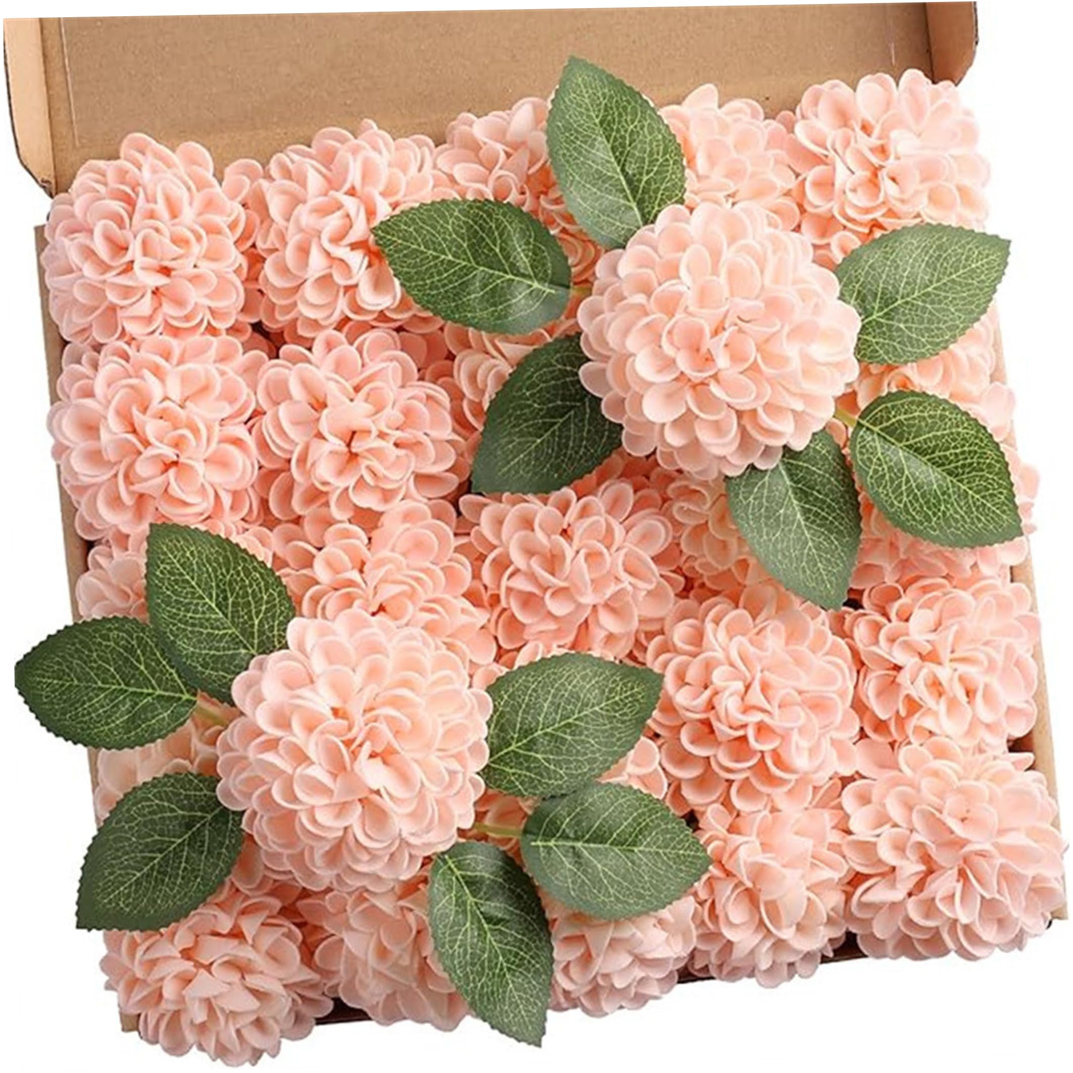 Sjfbebsy 25Pcs Artificial Dahlias, Realistic Foam Fall Flowers with Stems for Wedding Home Outdoor Decor, Artificial Dahlias for Outdoors