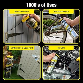 Multi-Purpose Lubricant Spray, 15.2 Fl Oz (Pack of 6) Penetrating Oil & Anti-Corrosion Spray for Rusted Bolts, Tools, Bikes & Garden Equipment, Water-Resistant Protective Coating