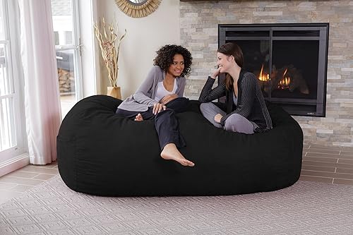 Miniatura 2 de Silla de saco puf Tamaño grande, bolsa de espuma de memoria de 4', 5', 6', 7,5', muebles de bolsa y sofá tumbona. Sofá grande con cubierta de micro