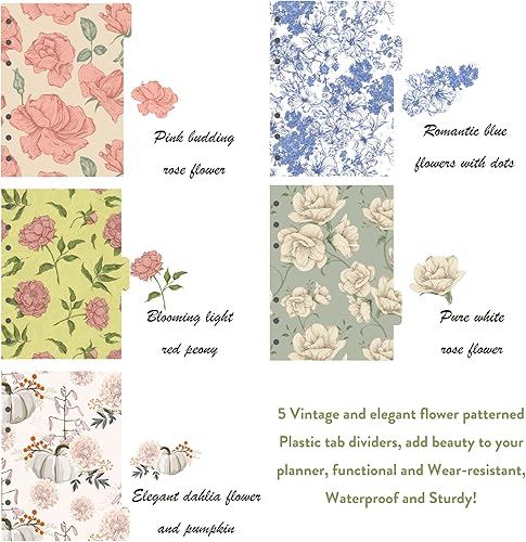 Miniatura 4 de Agenda A6 de cuero recargable, organizador A6 de 6 anillos, agenda con insertos de calendario mensual sin fecha, sobres de dinero en efectivo para